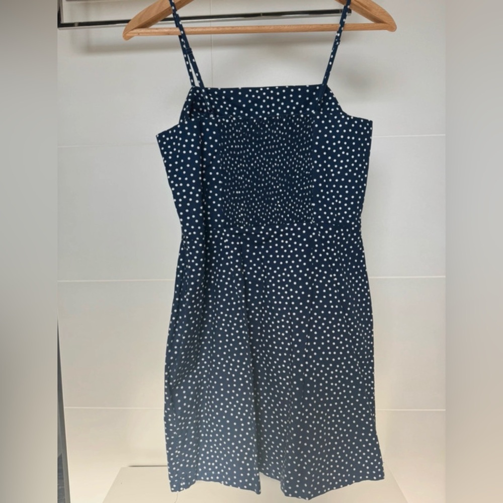 H&M Divided Navy Blue Polka Dot Dress Size 6 - Picture 5 of 8